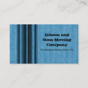 Grunge Metal Business Card, Blue Card