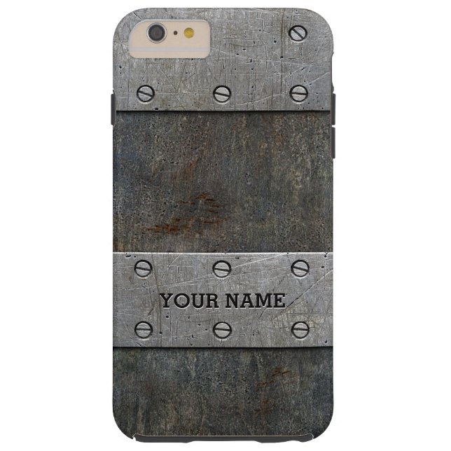 Grunge Metal Look Tough iPhone 6/6s Plus Case (Back)