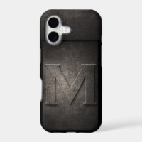 Grunge Metal Monogram Iphone Case