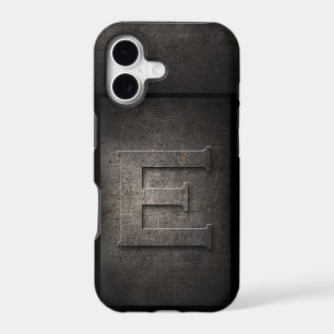Grunge Metal Monogram Iphone Case for Him