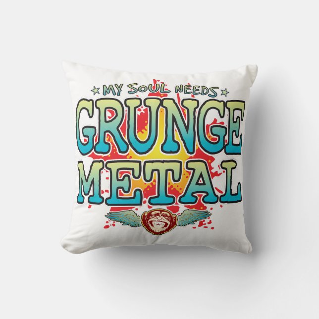 Grunge Metal Soul Cushion (Front)