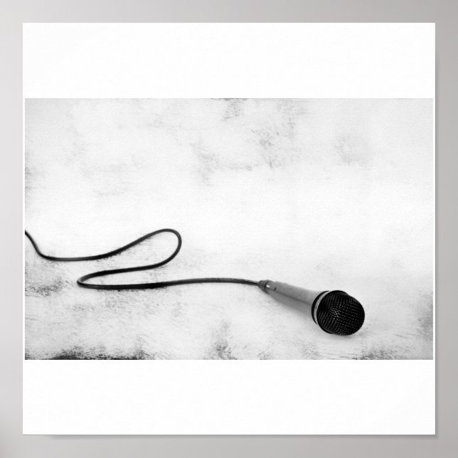 Grunge Microphone Poster (Front)