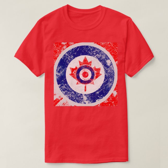 Grunge Mod Target Roundel Canada T-Shirt (Design Front)