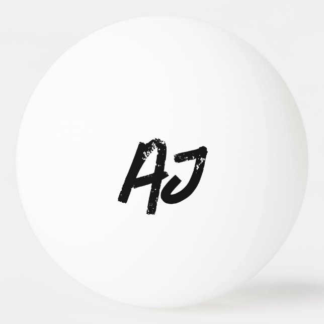 Grunge Monogram Man Ping Pong Ball (Front)