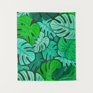Grunge Monstera Leaves No. 2 Small Tapestry