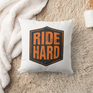 Grunge Motorcycle "Ride Hard" Shield Cushion