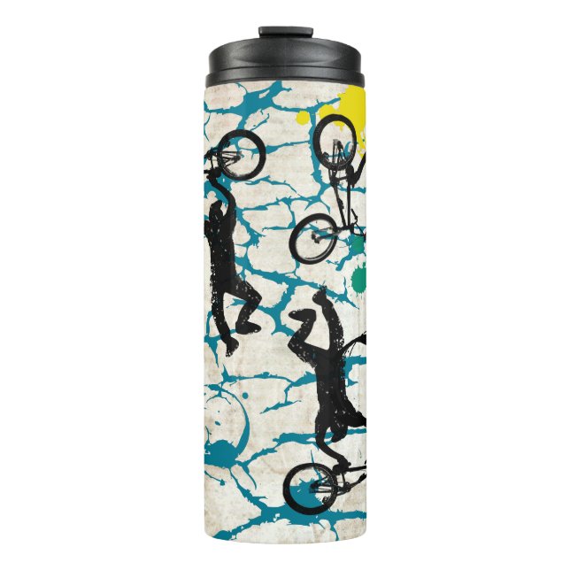 Grunge Mountain Bike Dirt Bike BMX Thermal Tumbler (Front)