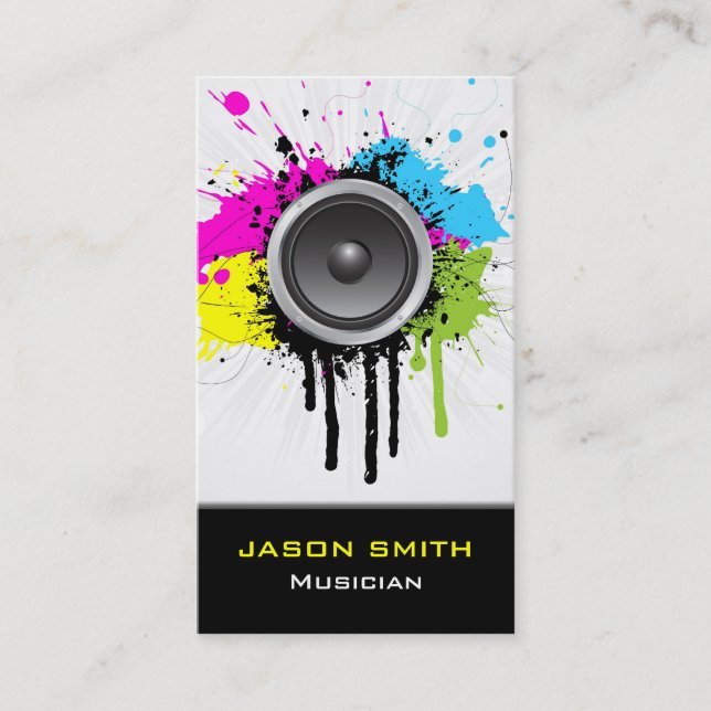 Grunge Music Business Card (Front)