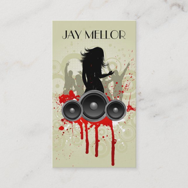 Grunge Music Business Card (Front)
