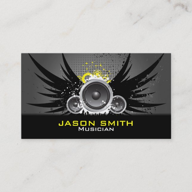 Grunge Music Business Card (Front)