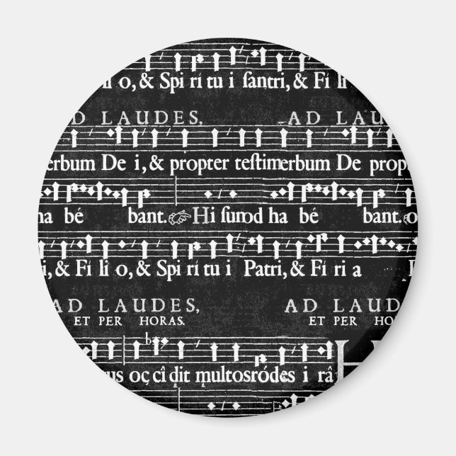 grunge music notes magnet (Front)