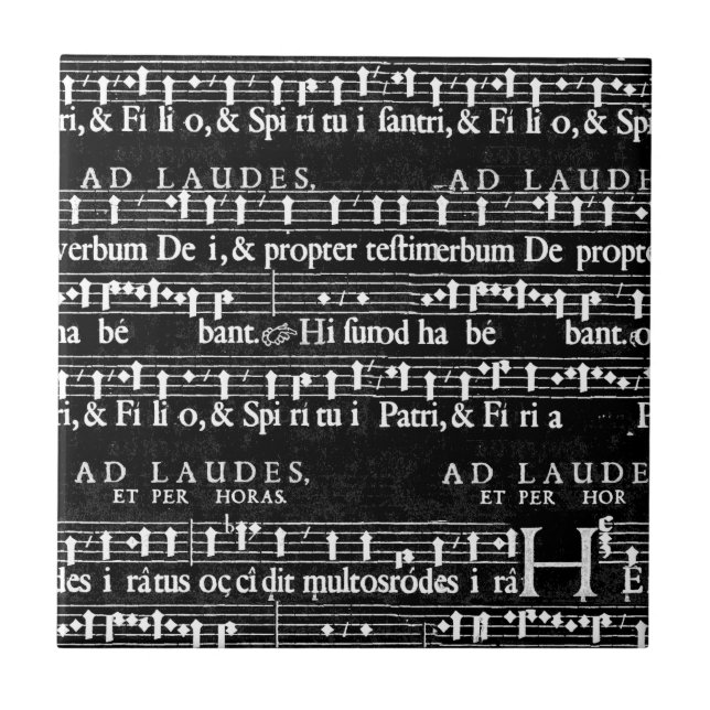 grunge music notes tile (Front)