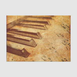 Grunge Music Sheet Piano Keys