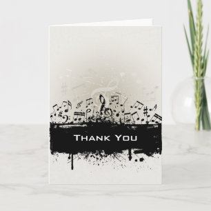 Grunge Music Thank You Card