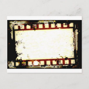 Grunge Negative Film Strip Postcard