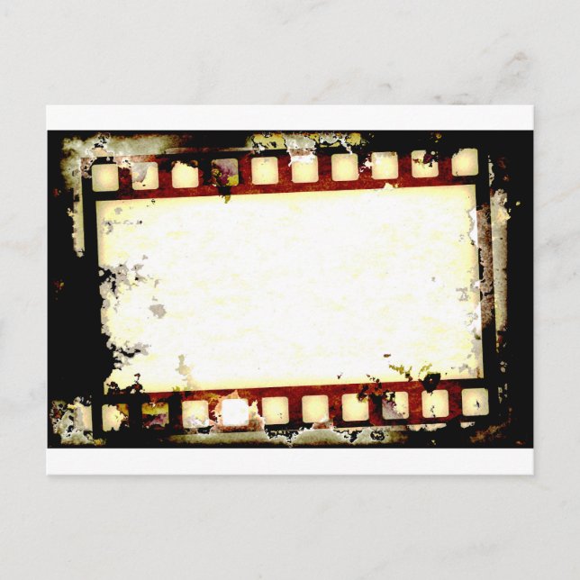 Grunge Negative Film Strip Postcard (Front)