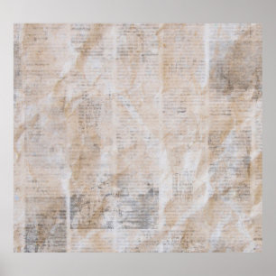 Grunge newspaper, vintage texture collage poster