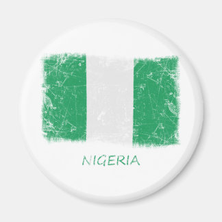Grunge Nigeria Flag Magnet