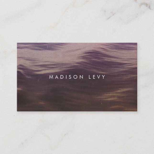 Grunge Ocean Waves Minimalist Appointment Cards (Front)
