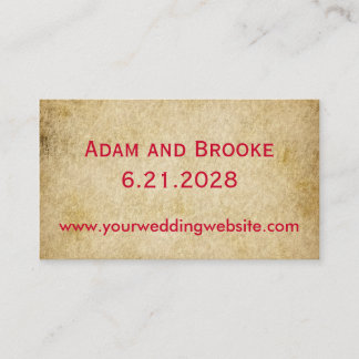 Grunge Old Vintage Wedding Business Card