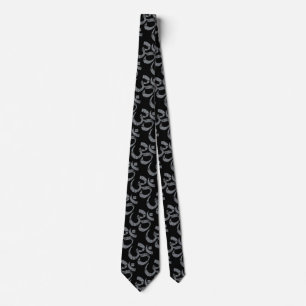 Grunge OM Symbol Spirituality Yoga Tie