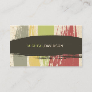 Grunge Paint Consultant Cool Business Cards