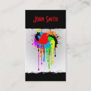 Grunge Paint Splatter Business Card