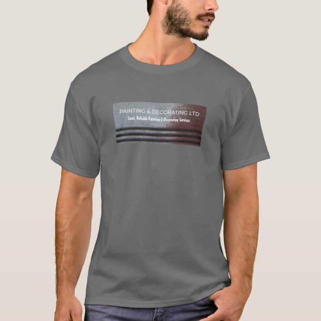 Grunge Painted Wall, Painter & Decorator Advert T-Shirt (Front)