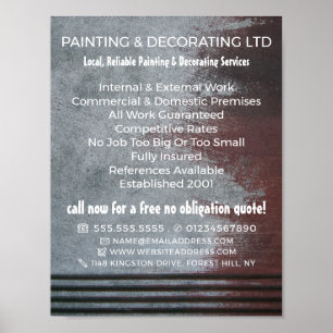 Grunge Painted Wall, Painter & Decorator Poster