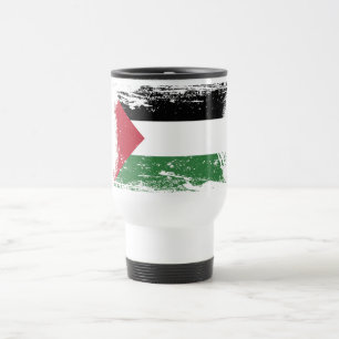 Grunge Palestine Flag Travel Mug