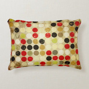 grunge paper background with colored circles patte decorative cushion