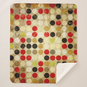 grunge paper background with colored circles patte sherpa blanket