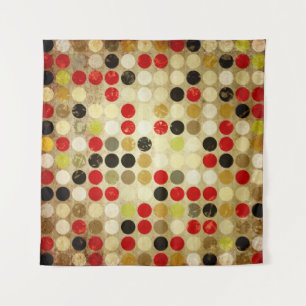 grunge paper background with colored circles patte tapestry