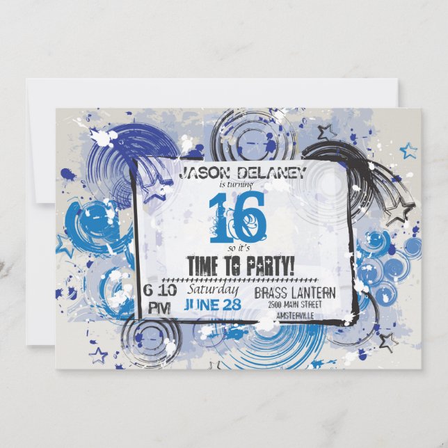 Grunge Party Invitation (Front)