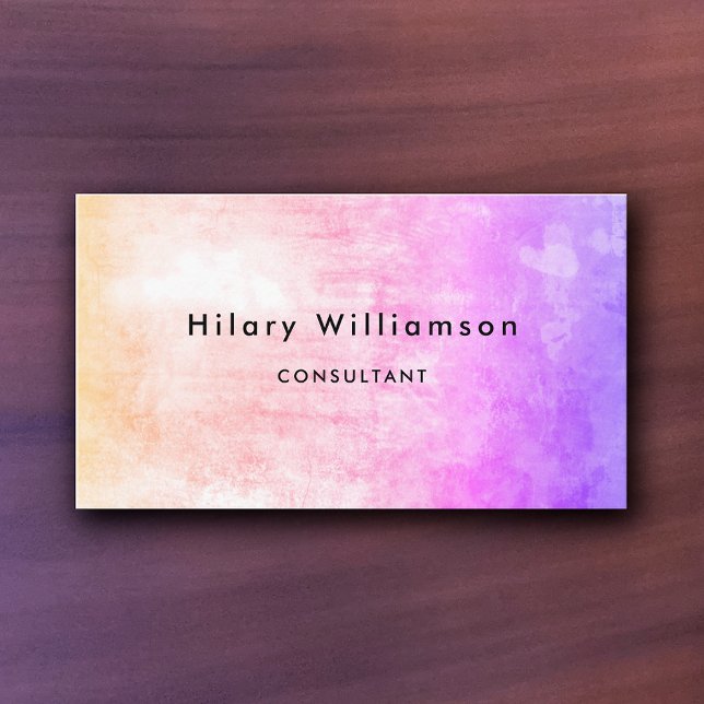 Grunge Pastel Lilac Pink Business Card (Creator Uploaded)
