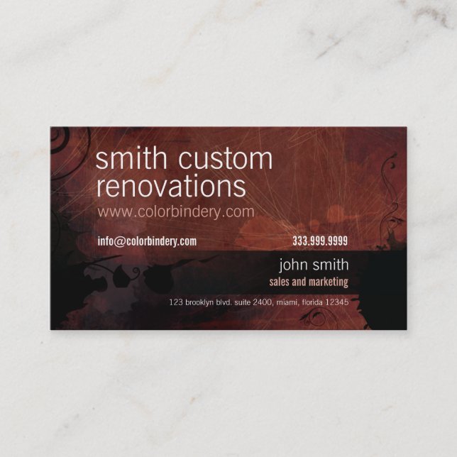 Grunge Path Business Card (Front)