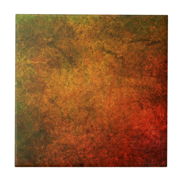 Grunge Patina vintage background Ceramic Tile (Front)