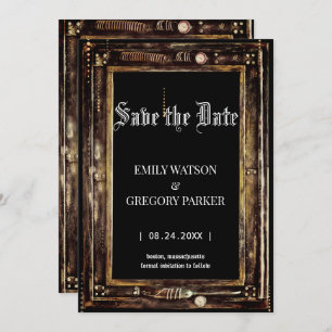 Grunge Patina vintage background Save The Date