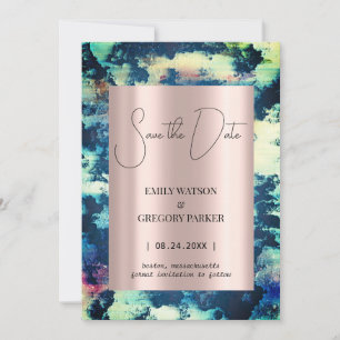 Grunge Patina vintage rust metallic Save The Date