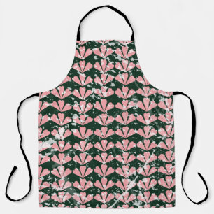 grunge pattern background, hearts, flower, pink. T Apron