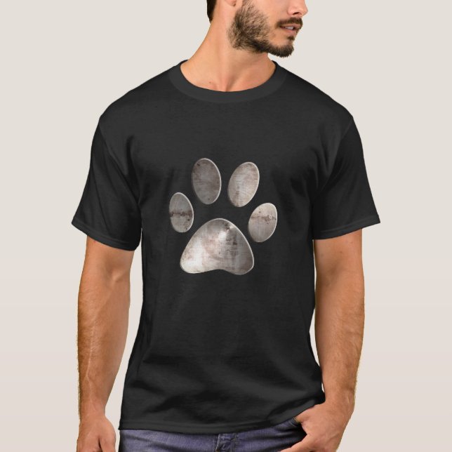 Grunge Paw Print T-Shirt (Front)