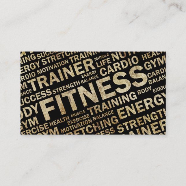 Grunge Personal Trainer Business Card (Front)