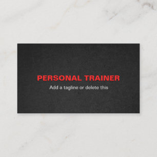 Grunge Personal Trainer Business Cards