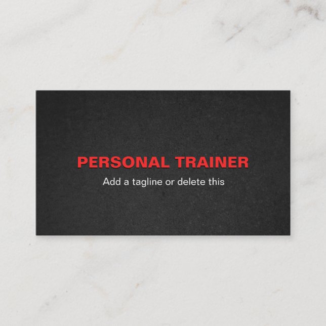 Grunge Personal Trainer Business Cards (Front)