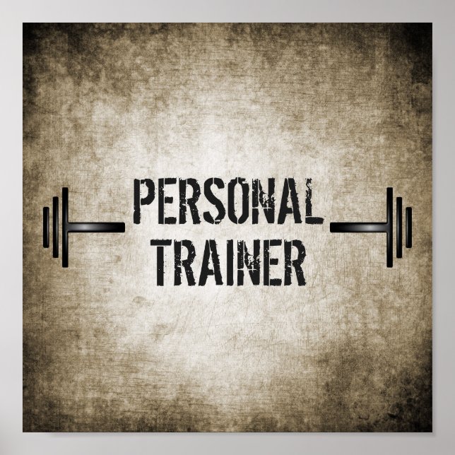 Grunge Personal Trainer Poster (Front)