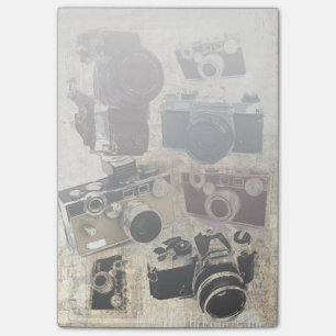 Grunge photographer photography Vintage Camera Post-it Notes