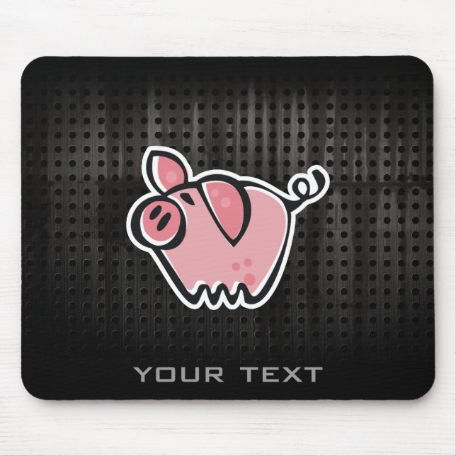 Grunge Pig Mouse Mat (Front)