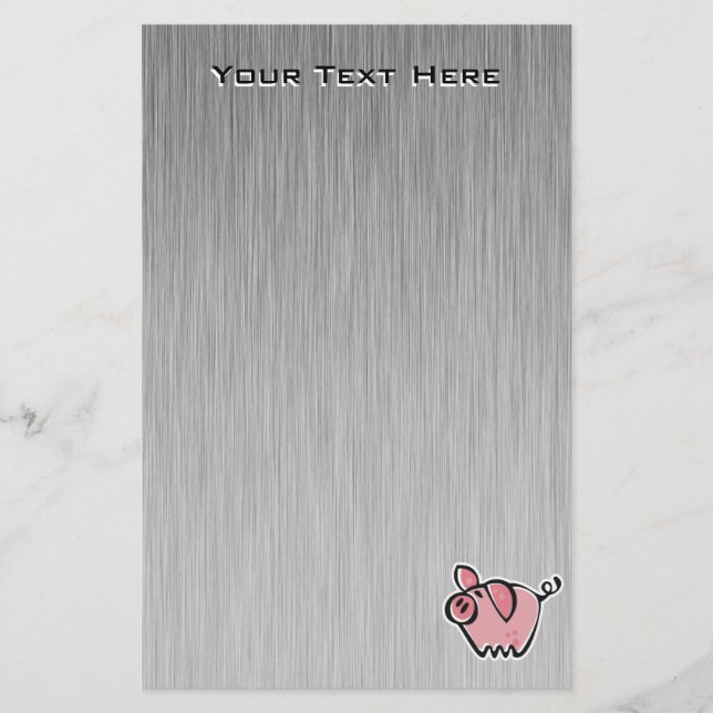 Grunge Pig Stationery (Front)