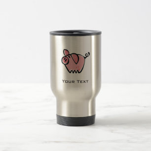 Grunge Pig Travel Mug
