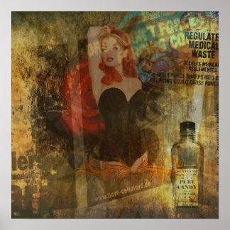 grunge pin-up poster
